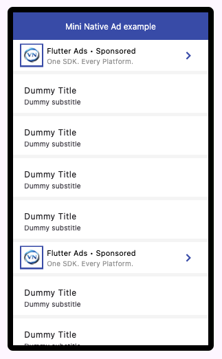 Mini native ads